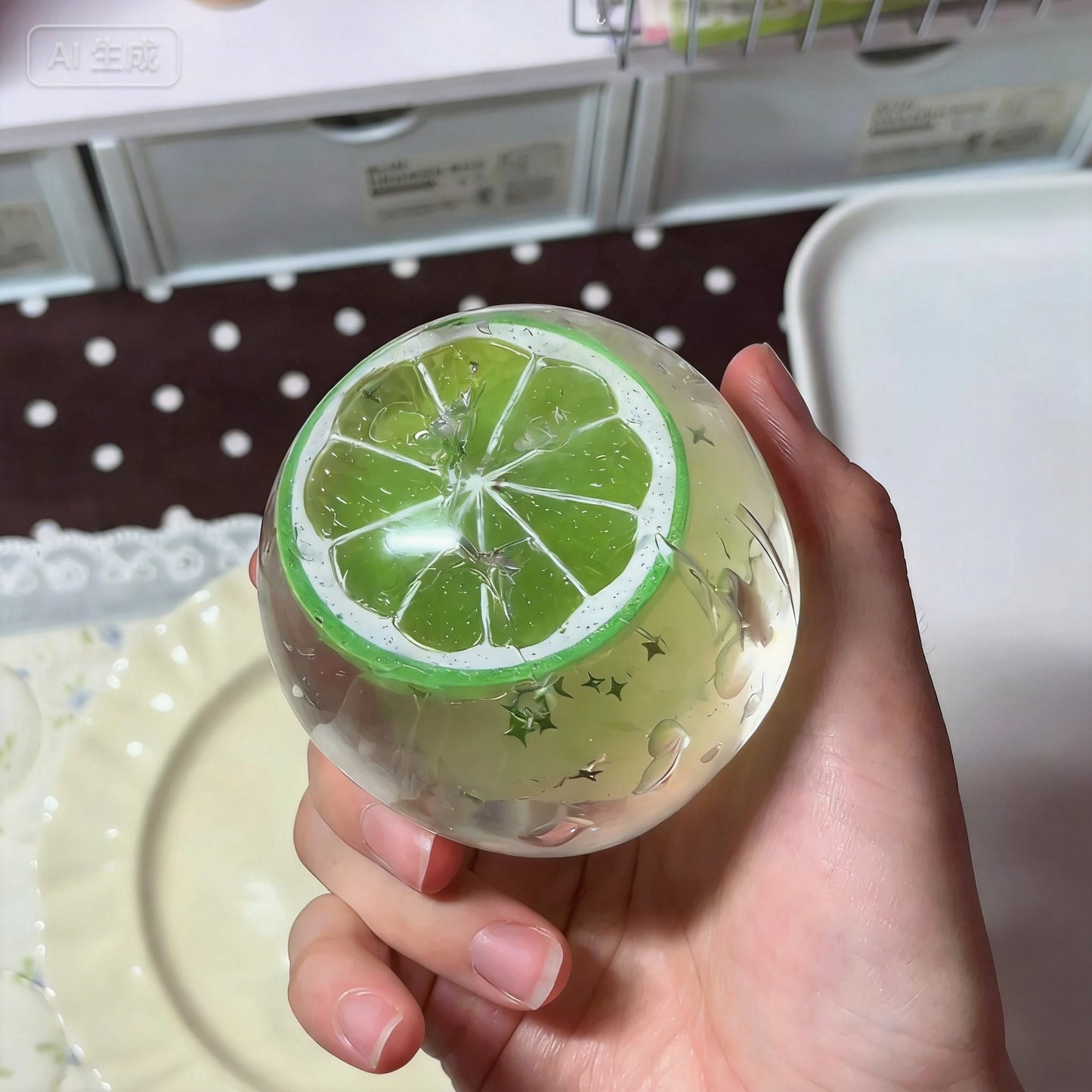 Lime Gummy Coconut Oil Stress Ball