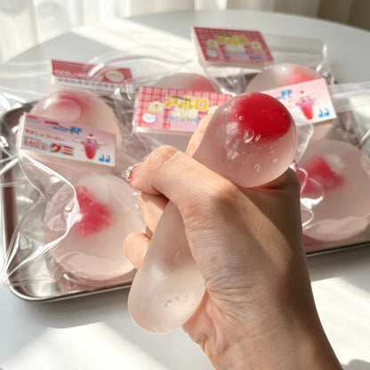 Frosted Strawberry Mochi Stress Ball