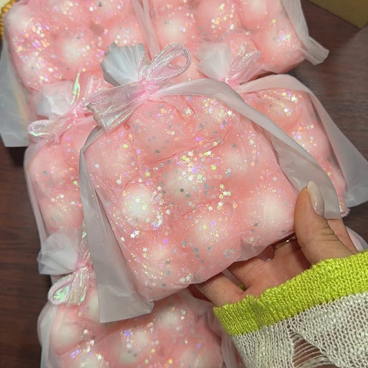 Peach 9-Grid Crunchy ASMR Bag (Non-Recoverable)