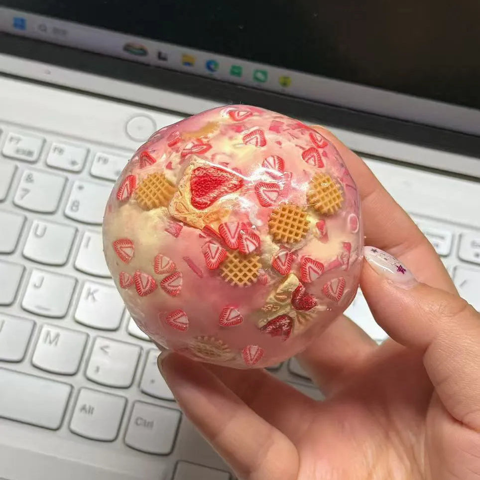 Strawberry Cookie Cream Squishy Ball