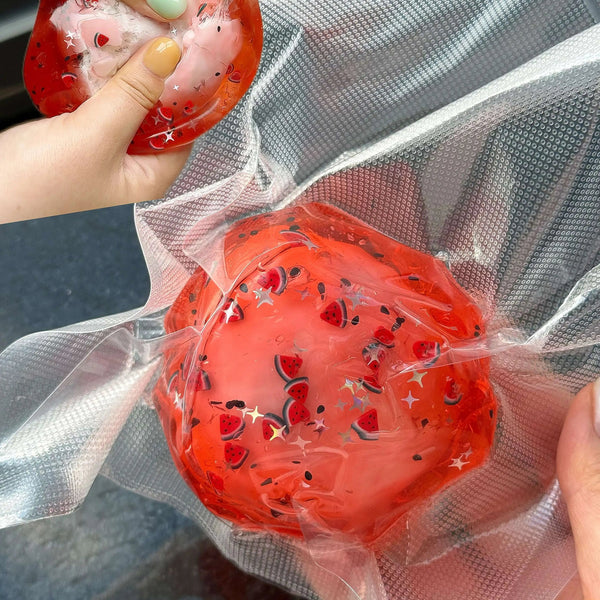 Watermelon Handmade Crunchy ASMR Ball (Wax Beads Inside, Non-Recoverable)